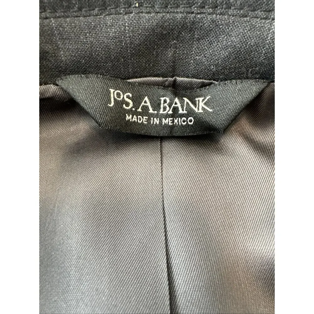 Jos A Bank Signature Collection Men's Suit Gray Pinstripe‎ 100% Wool 42R 36x28